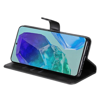For Samsung Galaxy M55 5G / C55 5G / F55 5G Case Calf Texture Zipper Pocket Wallet Mobile Phone Cover