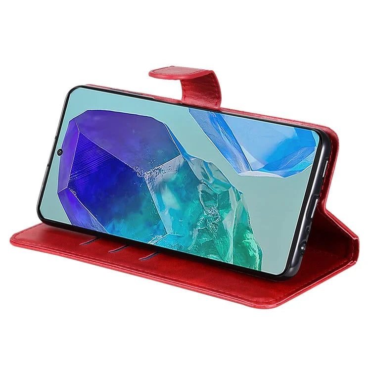 For Samsung Galaxy M55 5G / C55 5G / F55 5G Case Calf Texture Zipper Pocket Wallet Mobile Phone Cover