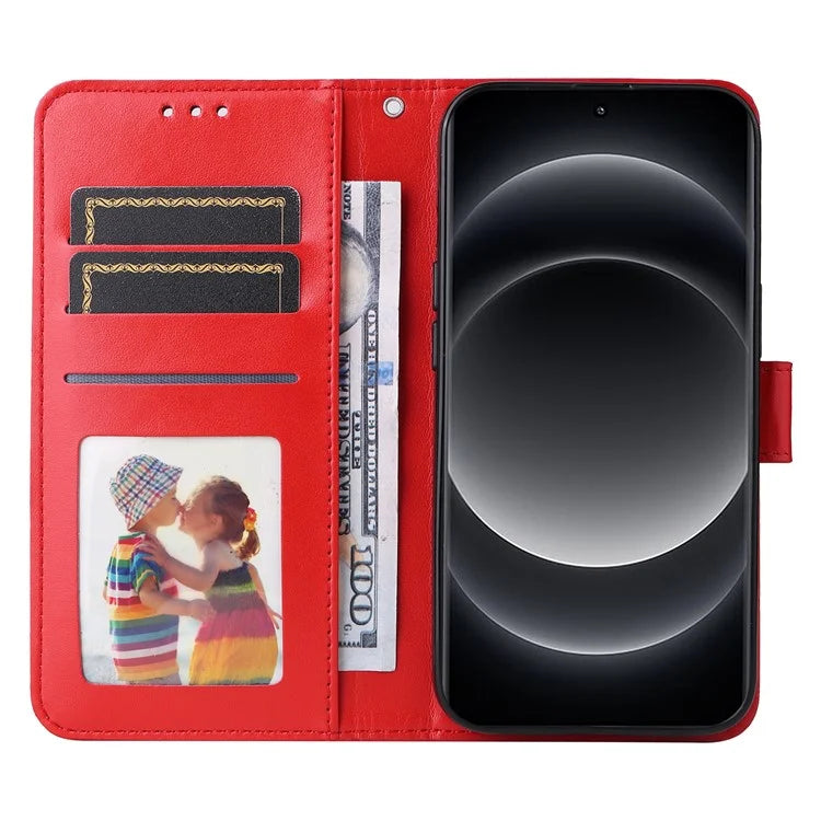 For Xiaomi 14 Ultra Case Imprinted PU Leather Stand Phone Cover with Wrist Strap