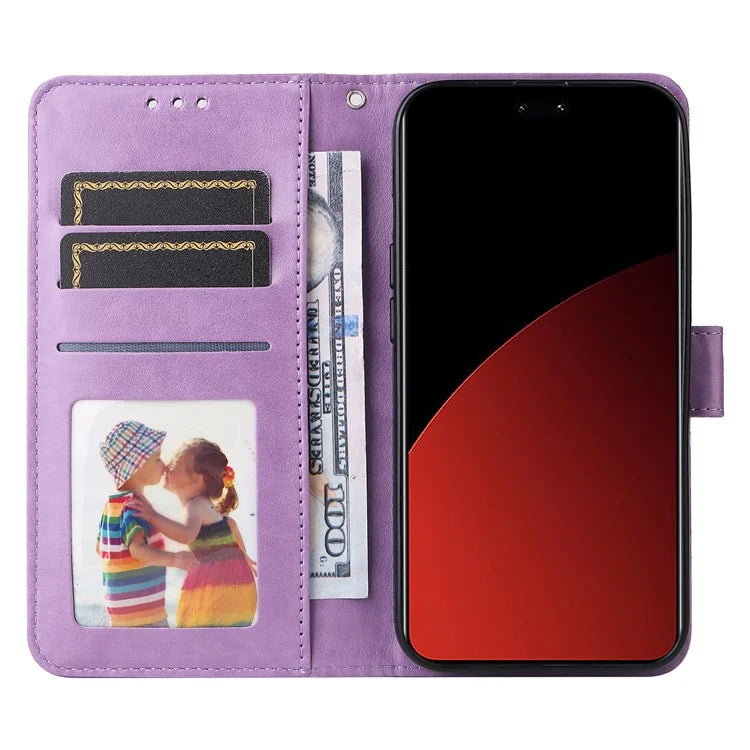 For Xiaomi Civi 4 Pro 5G / 14 Civi 5G Case Imprinted Sunflower Wallet Style Smart Phone Cover