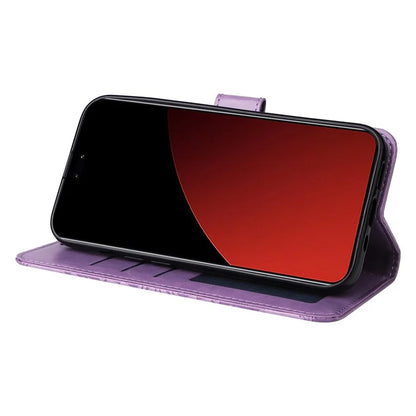 For Xiaomi Civi 4 Pro 5G / 14 Civi 5G Case Imprinted Sunflower Wallet Style Smart Phone Cover