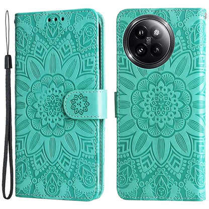 For Xiaomi Civi 4 Pro 5G / 14 Civi 5G Case Imprinted Sunflower Wallet Style Smart Phone Cover