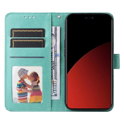 For Xiaomi Civi 4 Pro 5G / 14 Civi 5G Case Imprinted Sunflower Wallet Style Smart Phone Cover