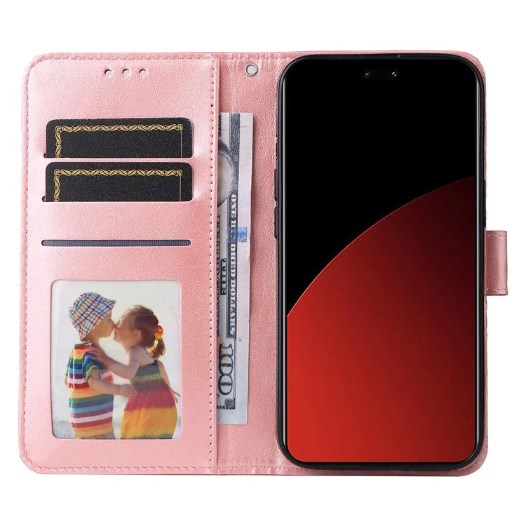 For Xiaomi Civi 4 Pro 5G / 14 Civi 5G Case Imprinted Sunflower Wallet Style Smart Phone Cover