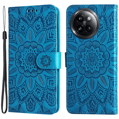 For Xiaomi Civi 4 Pro 5G / 14 Civi 5G Case Imprinted Sunflower Wallet Style Smart Phone Cover