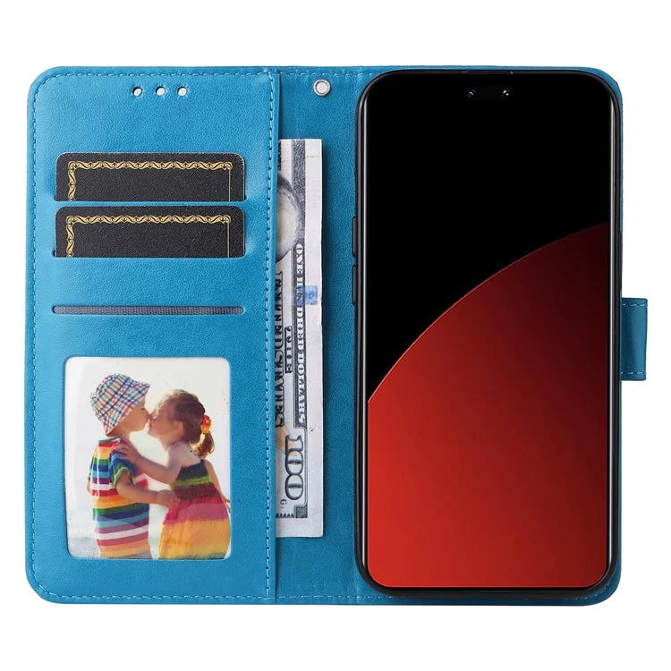 For Xiaomi Civi 4 Pro 5G / 14 Civi 5G Case Imprinted Sunflower Wallet Style Smart Phone Cover