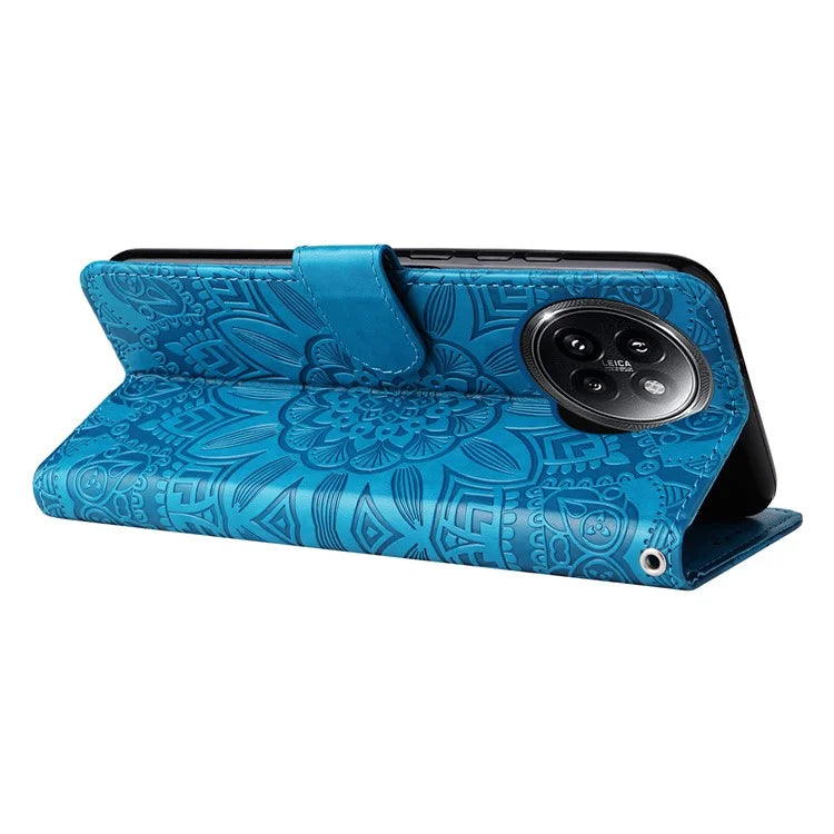 For Xiaomi Civi 4 Pro 5G / 14 Civi 5G Case Imprinted Sunflower Wallet Style Smart Phone Cover