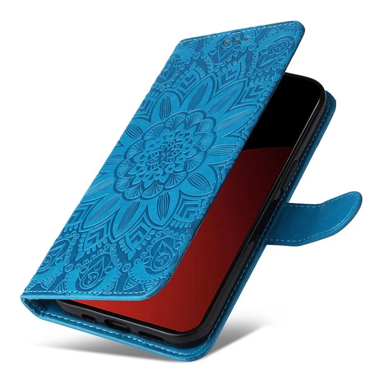 For Xiaomi Civi 4 Pro 5G / 14 Civi 5G Case Imprinted Sunflower Wallet Style Smart Phone Cover
