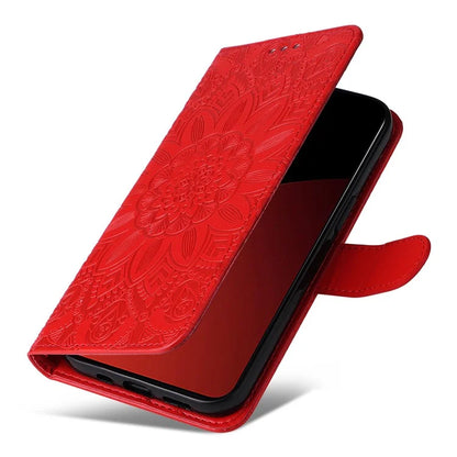For Xiaomi Civi 4 Pro 5G / 14 Civi 5G Case Imprinted Sunflower Wallet Style Smart Phone Cover