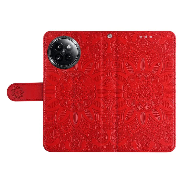 For Xiaomi Civi 4 Pro 5G / 14 Civi 5G Case Imprinted Sunflower Wallet Style Smart Phone Cover