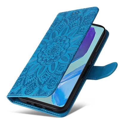 For Samsung Galaxy M55 5G / C55 5G / F55 5G Leather Case Wallet Stand Sunflower Phone Cover