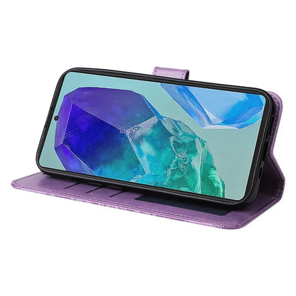 For Samsung Galaxy M55 5G / C55 5G / F55 5G Leather Case Wallet Stand Sunflower Phone Cover