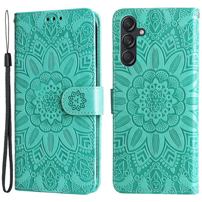 For Samsung Galaxy M55 5G / C55 5G / F55 5G Leather Case Wallet Stand Sunflower Phone Cover