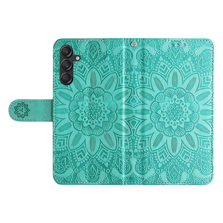 For Samsung Galaxy M55 5G / C55 5G / F55 5G Leather Case Wallet Stand Sunflower Phone Cover