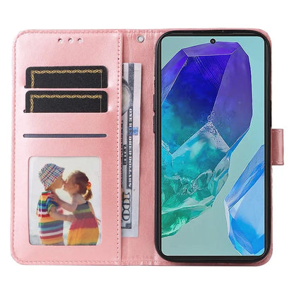 For Samsung Galaxy M55 5G / C55 5G / F55 5G Leather Case Wallet Stand Sunflower Phone Cover