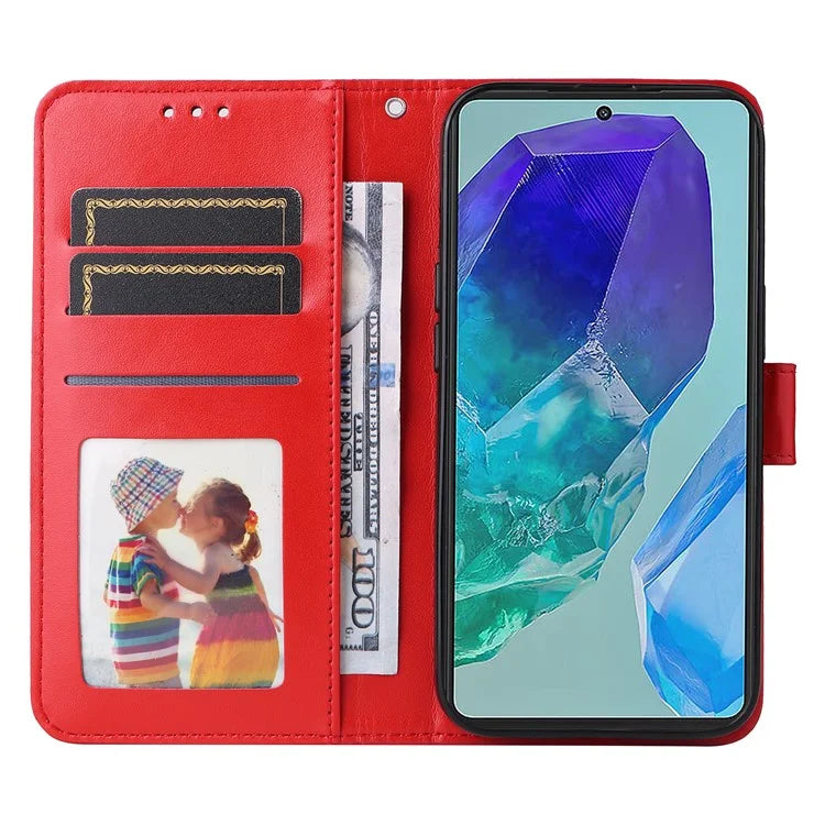 For Samsung Galaxy M55 5G / C55 5G / F55 5G Leather Case Wallet Stand Sunflower Phone Cover