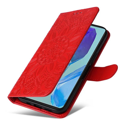 For Samsung Galaxy M55 5G / C55 5G / F55 5G Leather Case Wallet Stand Sunflower Phone Cover