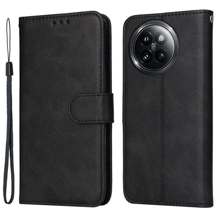 For Xiaomi Civi 4 Pro 5G / 14 Civi 5G Case 3 Slots Holder Leather Phone Wallet Cover with Hand Strap