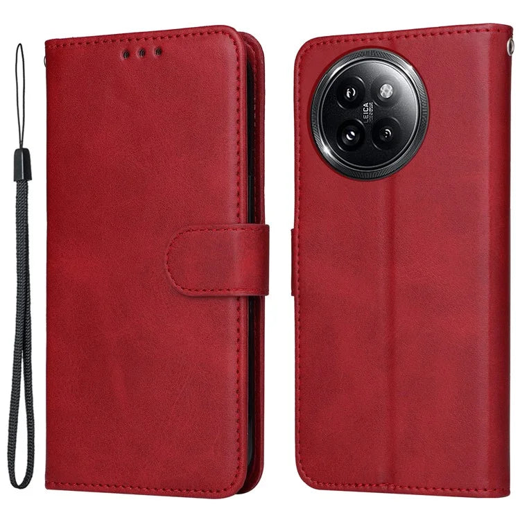 For Xiaomi Civi 4 Pro 5G / 14 Civi 5G Case 3 Slots Holder Leather Phone Wallet Cover with Hand Strap