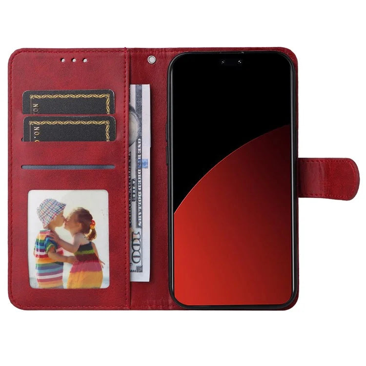 For Xiaomi Civi 4 Pro 5G / 14 Civi 5G Case 3 Slots Holder Leather Phone Wallet Cover with Hand Strap