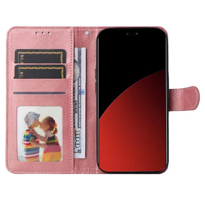 For Xiaomi Civi 4 Pro 5G / 14 Civi 5G Case 3 Slots Holder Leather Phone Wallet Cover with Hand Strap