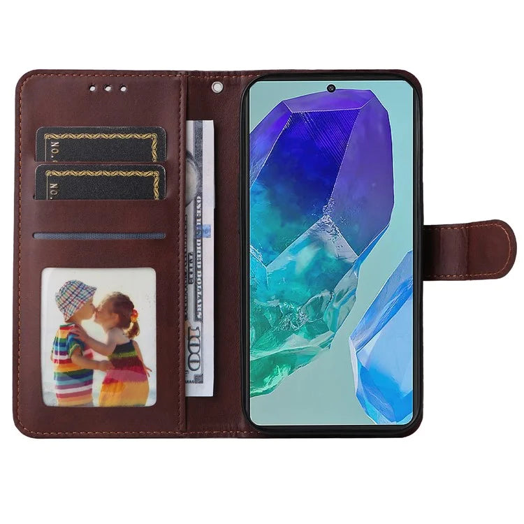 For Samsung Galaxy M55 5G / C55 5G / F55 5G Leather Case with 3 Card Slots Holder Mobile Phone Cover