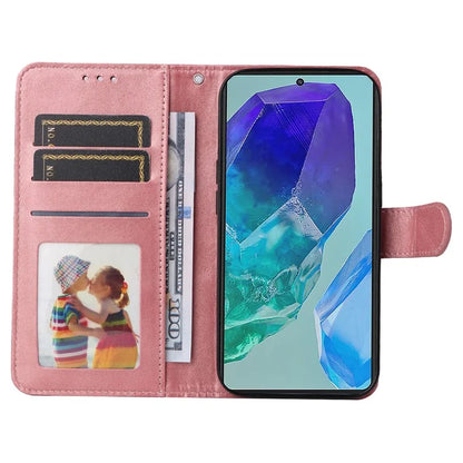 For Samsung Galaxy M55 5G / C55 5G / F55 5G Leather Case with 3 Card Slots Holder Mobile Phone Cover