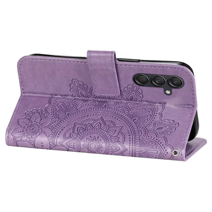 For Samsung Galaxy M55 5G / C55 5G / F55 5G Case Flower Imprinted Leather Phone Wallet Cover