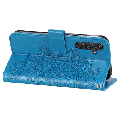 For Samsung Galaxy M55 5G / C55 5G / F55 5G Case Flower Imprinted Leather Phone Wallet Cover