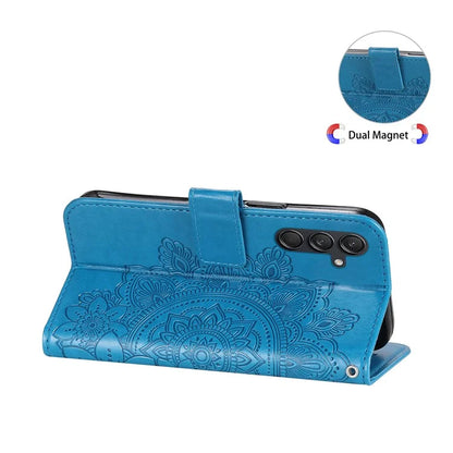 For Samsung Galaxy M55 5G / C55 5G / F55 5G Case Flower Imprinted Leather Phone Wallet Cover