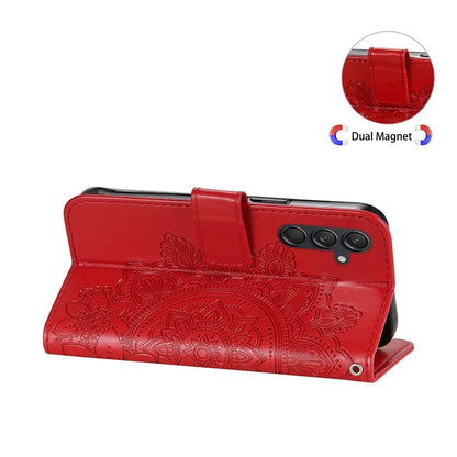 For Samsung Galaxy M55 5G / C55 5G / F55 5G Case Flower Imprinted Leather Phone Wallet Cover