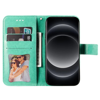 For Xiaomi 14 Ultra Wallet Case Flower Imprinted Leather Phone Cover