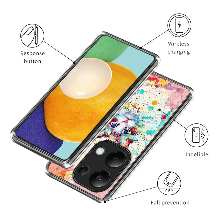 For Xiaomi Redmi Note 13 Pro 4G / Poco M6 Pro 4G Case Pattern Printed TPU Slim Phone Cover