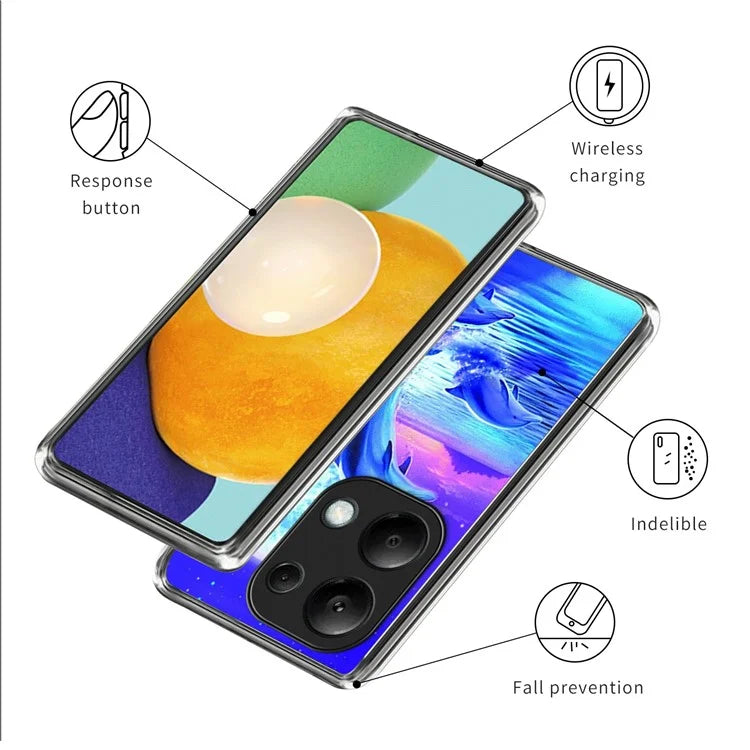 For Xiaomi Redmi Note 13 Pro 4G / Poco M6 Pro 4G Case Pattern Printed TPU Slim Phone Cover