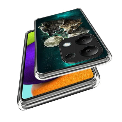 For Xiaomi Redmi Note 13 Pro 4G / Poco M6 Pro 4G Case Pattern Printed TPU Slim Phone Cover