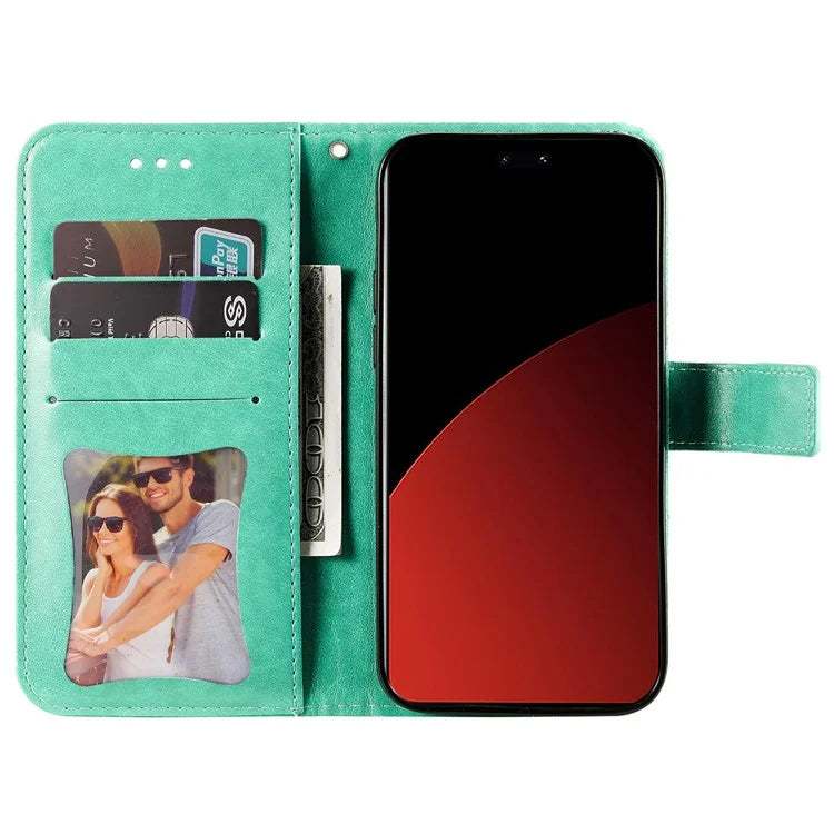 For Xiaomi Civi 4 Pro 5G / 14 Civi 5G Case Imprinted Flower Pattern Card Holder Phone Cover