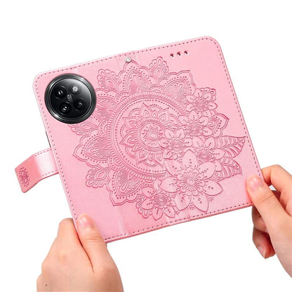 For Xiaomi Civi 4 Pro 5G / 14 Civi 5G Case Imprinted Flower Pattern Card Holder Phone Cover
