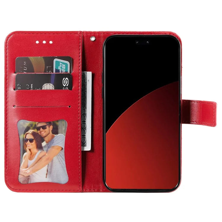 For Xiaomi Civi 4 Pro 5G / 14 Civi 5G Case Imprinted Flower Pattern Card Holder Phone Cover
