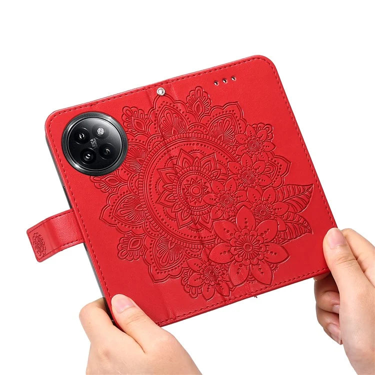 For Xiaomi Civi 4 Pro 5G / 14 Civi 5G Case Imprinted Flower Pattern Card Holder Phone Cover