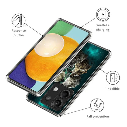 For Xiaomi Redmi Note 13 5G Case Pattern Printing Anti-scratch Phone TPU Cover