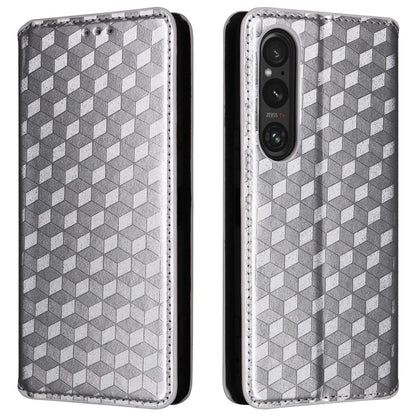 For Sony Xperia 1 VI Case Rhombus Pattern Magnetic Closing Leather Wallet Phone Cover