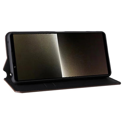 For Sony Xperia 1 VI Case Rhombus Pattern Magnetic Closing Leather Wallet Phone Cover