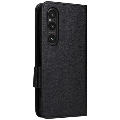 For Sony Xperia 1 VI Case with Hand Strap Litchi Texture Stand Phone Cover