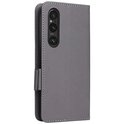 For Sony Xperia 1 VI Case with Hand Strap Litchi Texture Stand Phone Cover