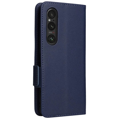 For Sony Xperia 1 VI Case with Hand Strap Litchi Texture Stand Phone Cover