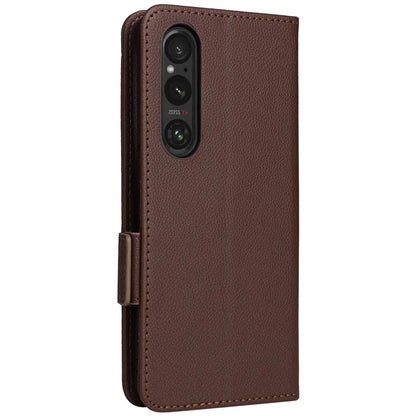 For Sony Xperia 1 VI Case with Hand Strap Litchi Texture Stand Phone Cover