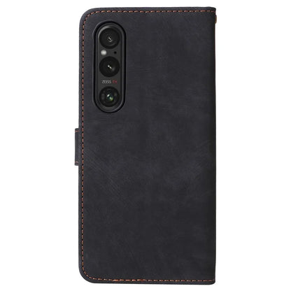 For Sony Xperia 1 VI Leather Case RFID Blocking Wallet Cover with Wrist Strap