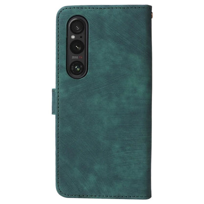For Sony Xperia 1 VI Leather Case RFID Blocking Wallet Cover with Wrist Strap