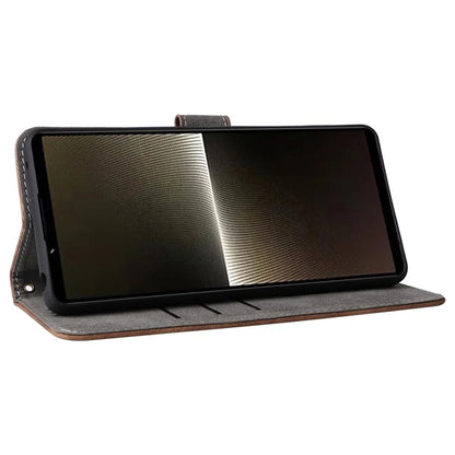 For Sony Xperia 1 VI Leather Case RFID Blocking Wallet Cover with Wrist Strap