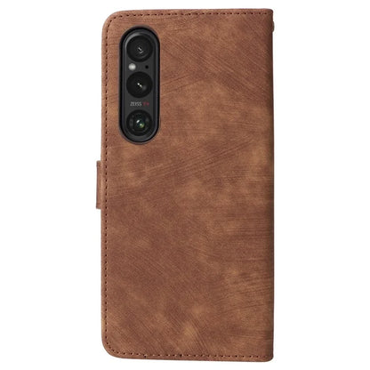 For Sony Xperia 1 VI Leather Case RFID Blocking Wallet Cover with Wrist Strap